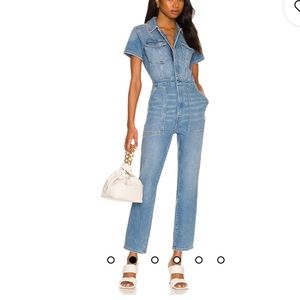 Good American denim jumpsuit